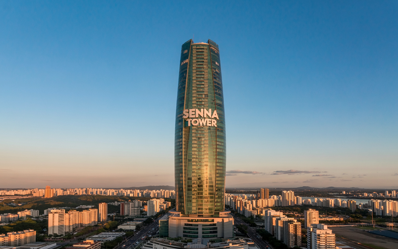 Com 550 metros de altura e 133.358 mil metros cúbicos de concreto, Senna Tower em Balneário Camboriú poderia erguer 22 prédios de 20 andares e impõe novo marco à engenharia brasileira como o maior prédio residencial do mundo!