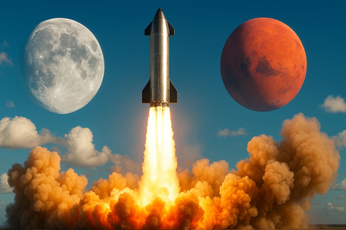 Neste domingo, SpaceX aposta em Starship para transportar satélites Starlink e provar que pode levar humanos à Lua e Marte