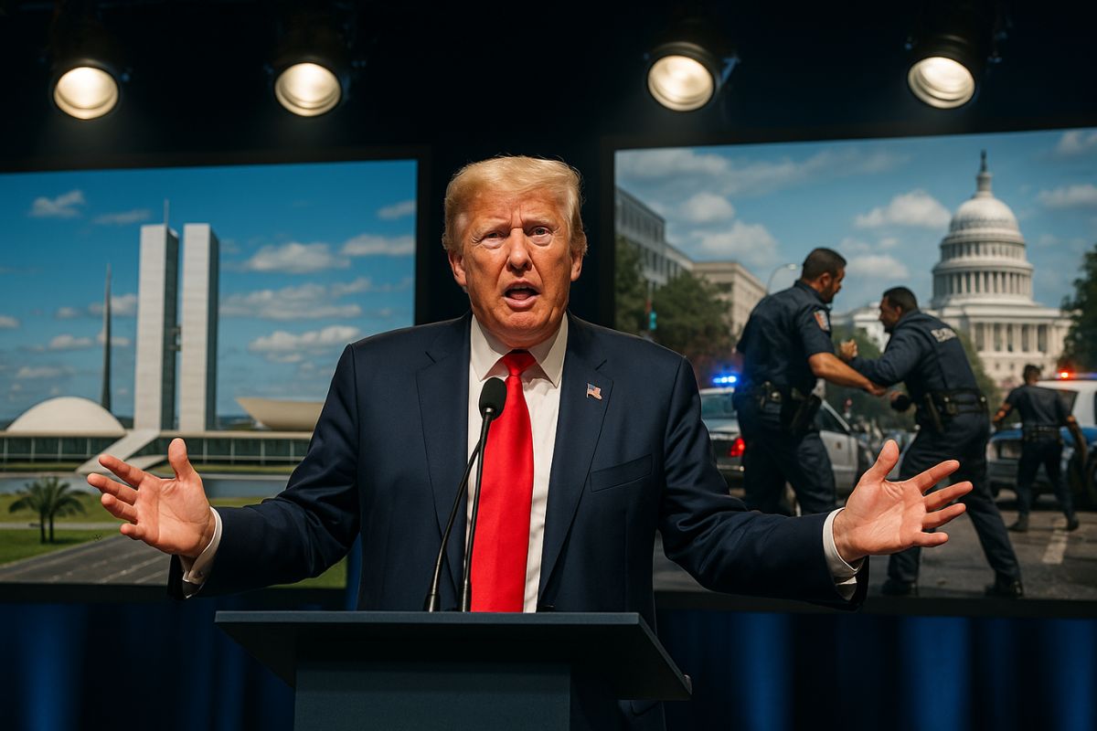 Trump usa Brasília como exemplo em discurso e acusa democratas de fracassarem no combate ao crime em Washington