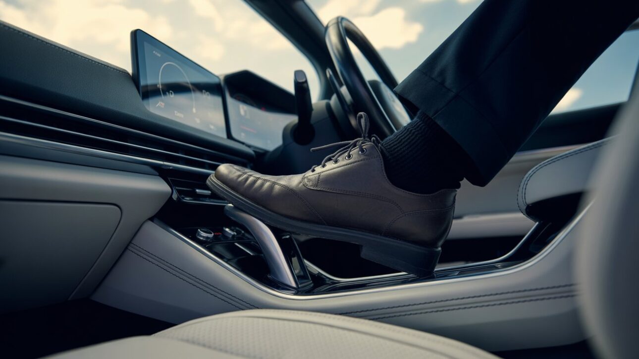 Acelerar suavemente y usar menos el freno es una de las principales técnicas de dirección económica para reducir el consumo de combustible.” (Imagen: reproducción/ IA)