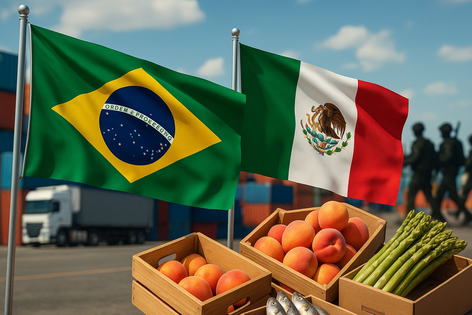 Brasil e México ampliam corrente de comércio de US$ 13,6 bilhões: novos acordos abrem mercado para pêssegos, aspargos e derivados de atum