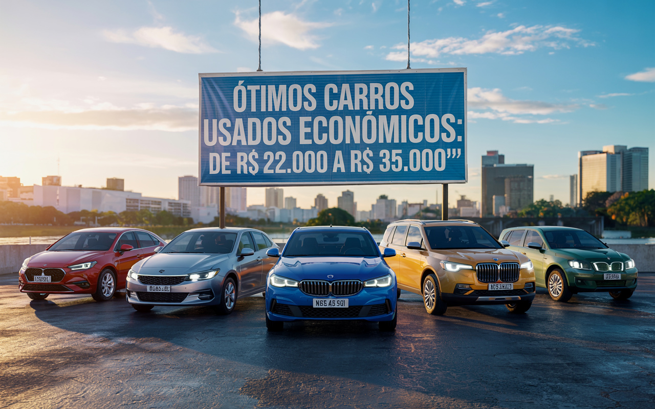 5 carros usados baratos e econômicos que custam entre R$ 22 mil e R$ 35 mil — Fiat Uno, Logan e Gol ainda são campeões em manutenção simples e consumo acima de 13 km/l
