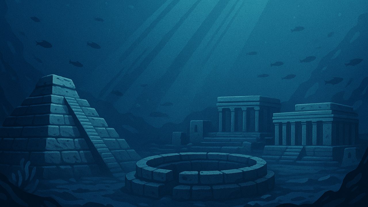 Uma cidade submersa descoberta em Cuba em 2001 segue ignorada pela ciência e pelas autoridades. Estruturas enigmáticas ainda levantam dúvidas e fascínio.