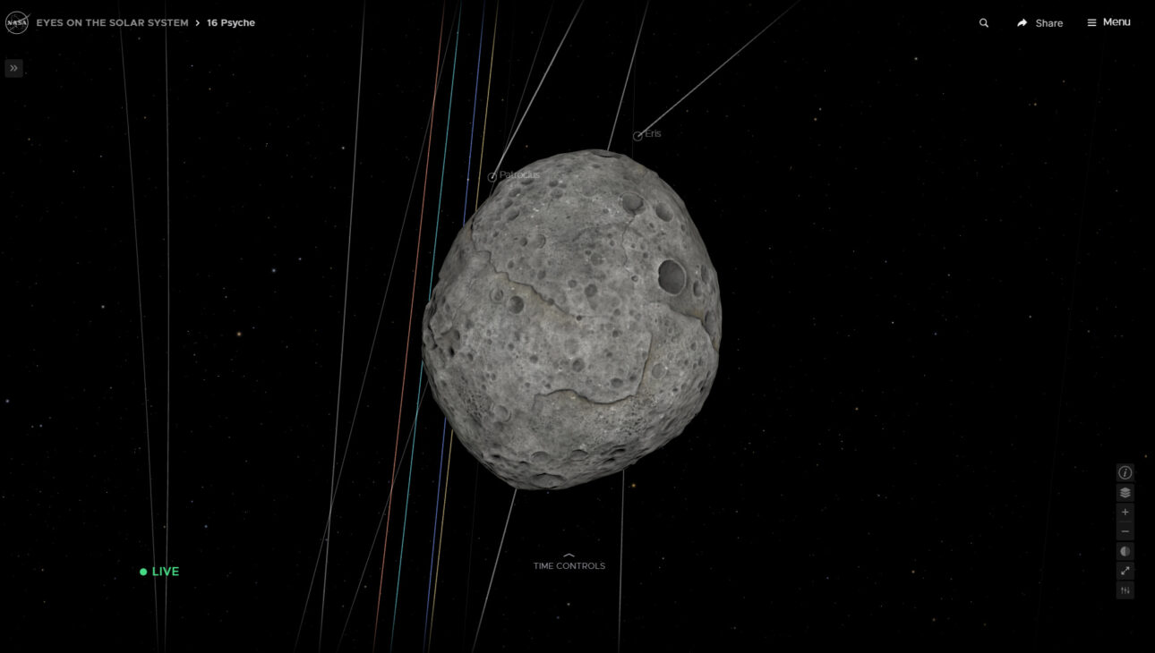 Nasa monitora asteroide 16 Psique, cuja riqueza mineral supera a economia global e pode revolucionar a mineração espacial. Saiba mais.