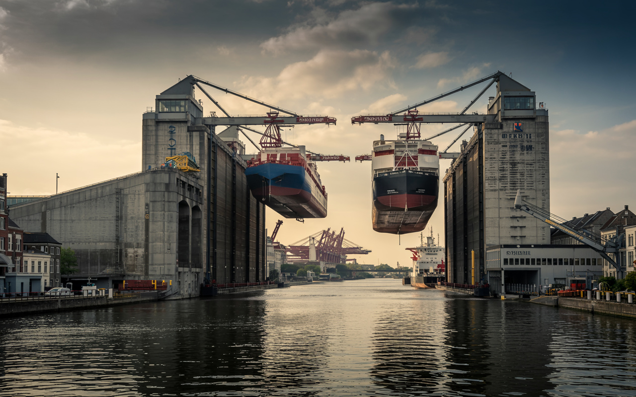 China investe 72,7 bilhões de yuans e constrói maior elevador de navios do mundo