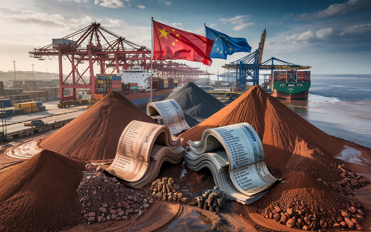 Minério de ferro brasileiro segue como trunfo da China e movimenta contratos bilionários em 2025 — enquanto Europa reclama de acesso limitado ao mercado