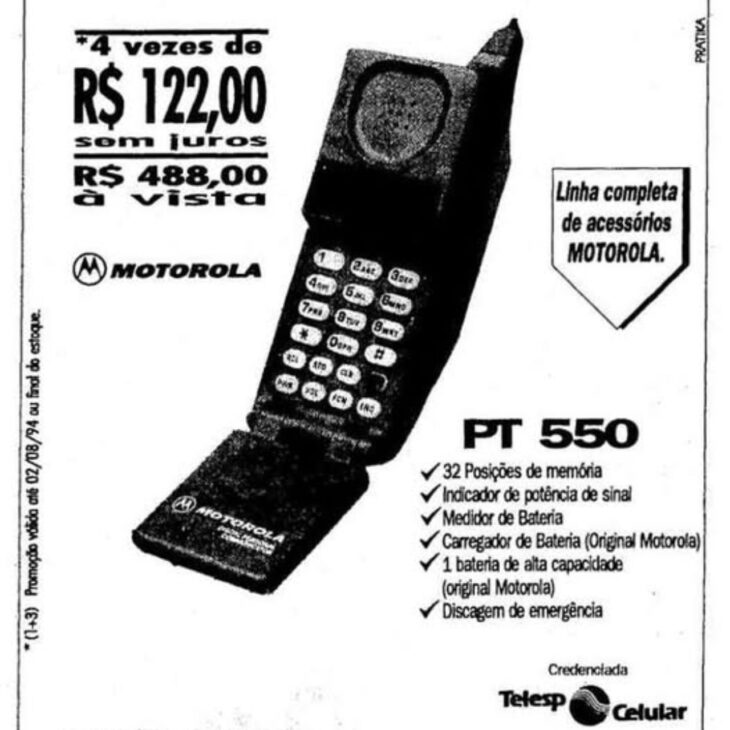 El primer celular vendido en Brasil