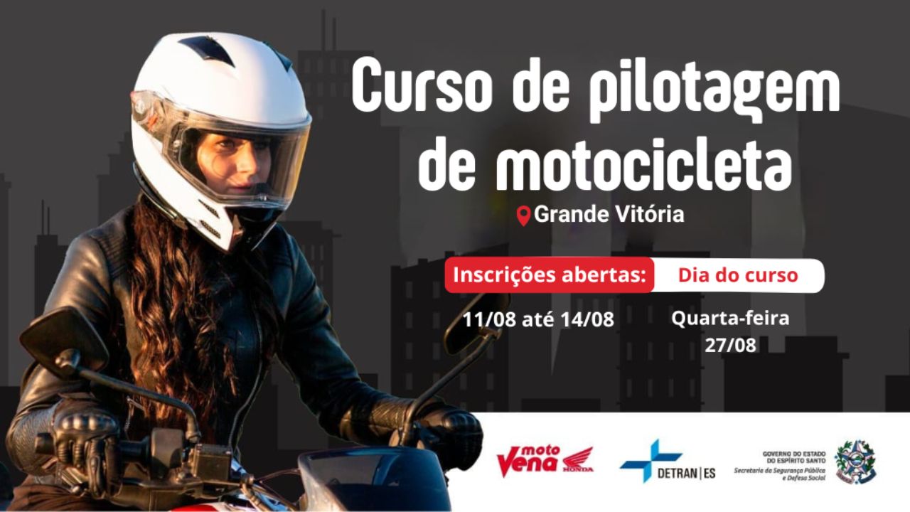 ¡Pilotar con confianza comienza aquí. Curso gratis del Detran-ES para motociclistas habilitados!
