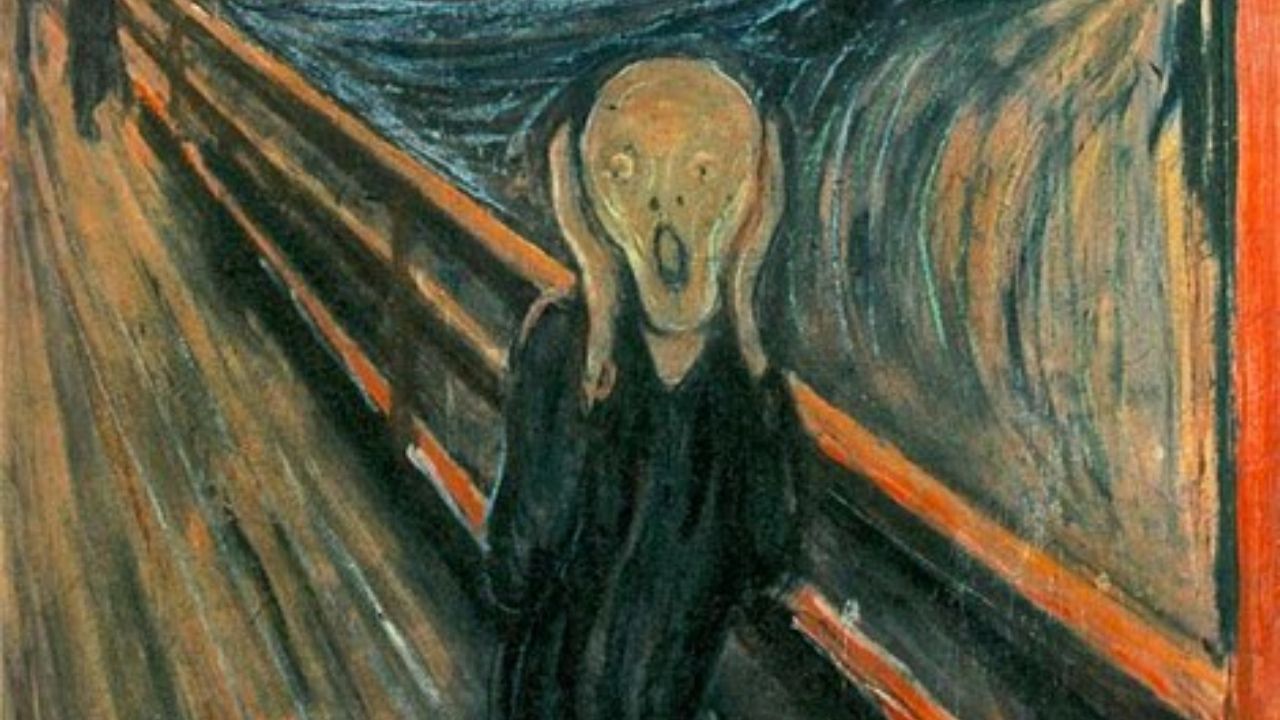 “El Grito”, de Edvard Munch, eterniza el desespero humano ante un mundo en colapso.