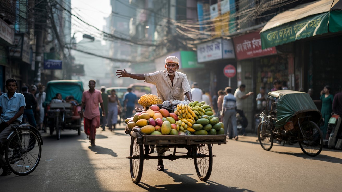 Trabalhadores pobres cercados por moedas e bandeiras de países com menor salário mínimo