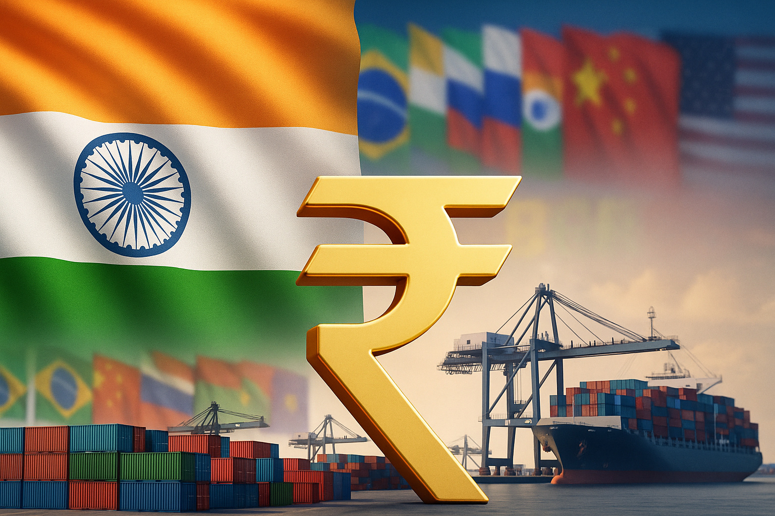Índia abandona ideia de moeda única do BRICS por estratégia mais ambiciosa: transformar a rúpia em referência no comércio internacional sem depender do dólar