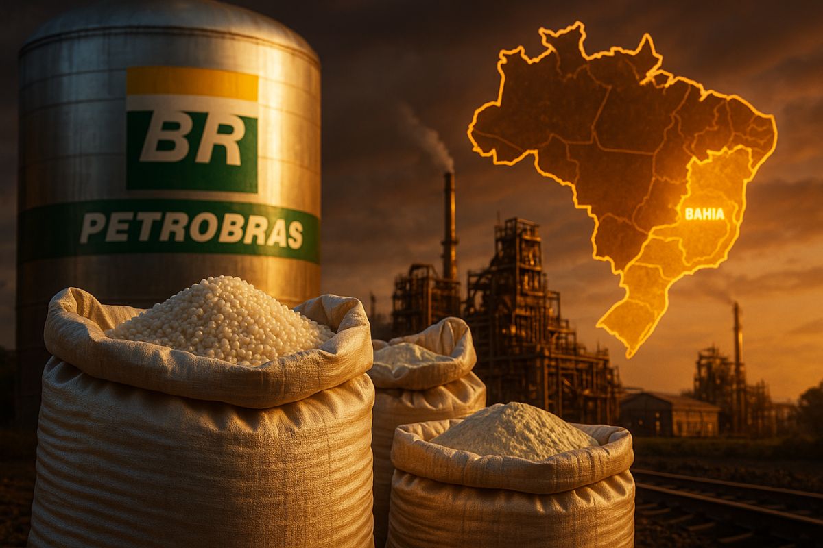 A Petrobras retoma as fábricas de fertilizantes da Bahia e Sergipe em parceria com a Engeman, após anos de paralisação. A medida promete reduzir a dependência externa do agronegócio brasileiro, mas traz desafios econômicos e ambientais.