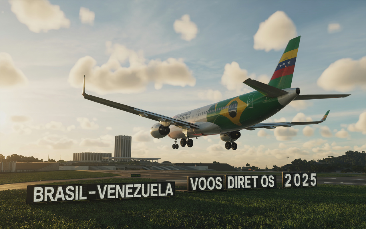Após nove anos de interrupção, Brasil e Venezuela retomam voos diretos em 2025; gesto histórico de reaproximação promete ampliar comércio, turismo e integração entre os dois países