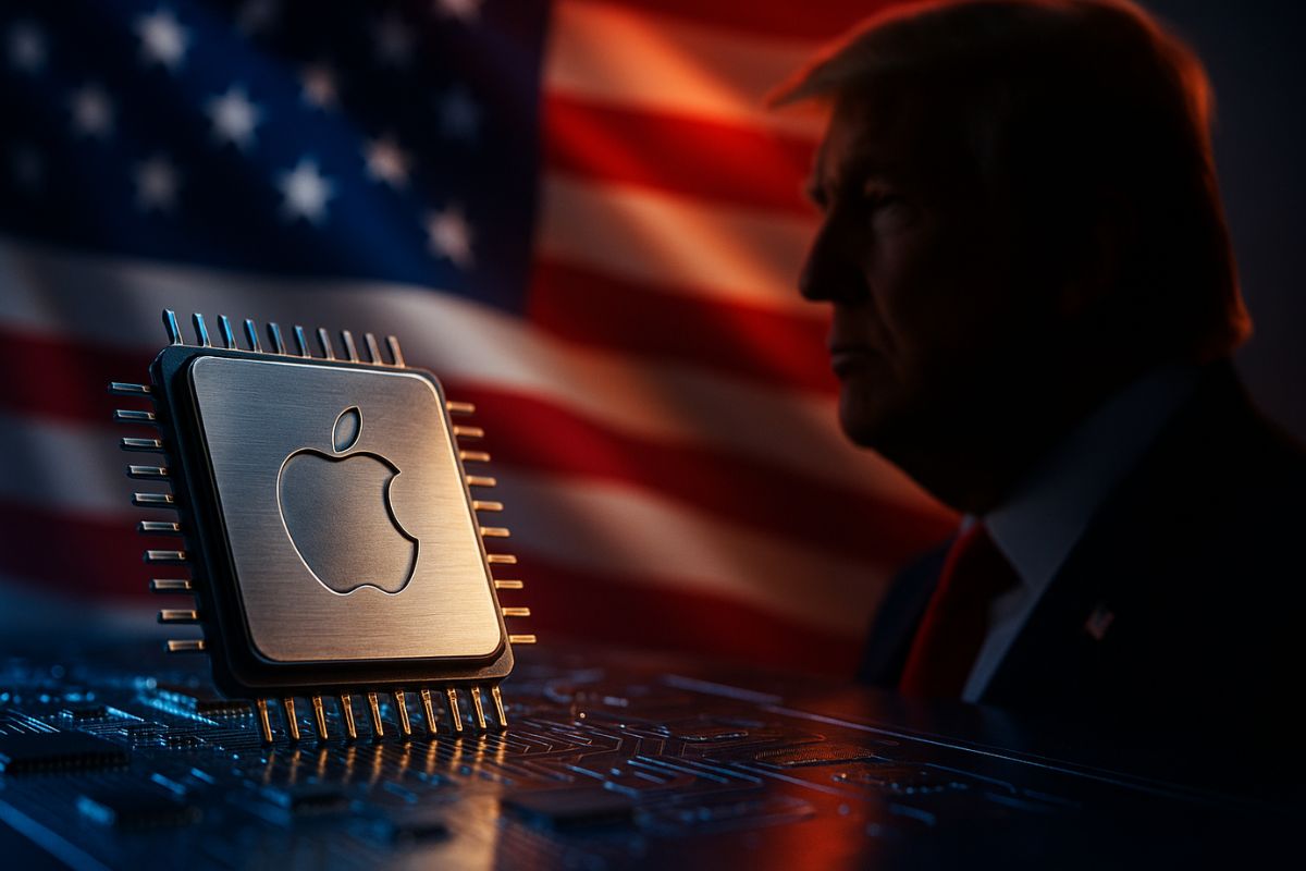 A Apple anunciou investimento de US$ 600 bilhões nos Estados Unidos para ampliar a produção de semicondutores, em resposta à ameaça de tarifa de 100% de Trump, marcando um movimento histórico na disputa tecnológica global.