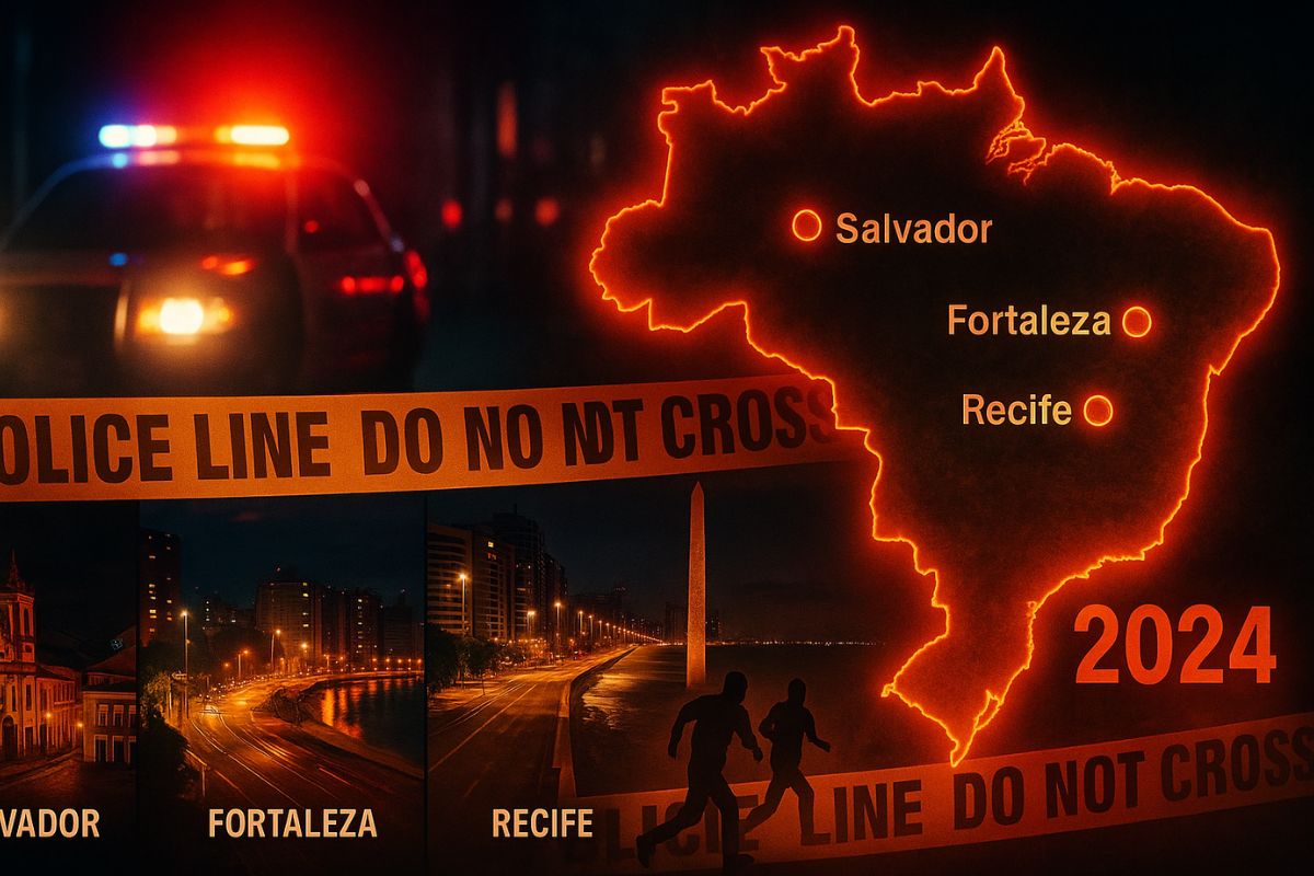Relatório anual mostra que oito cidades brasileiras figuram no ranking mundial de violência; desigualdade social e crime organizado estão entre as principais causas.