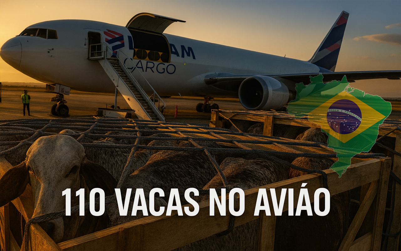 Brasil envia aviões cargueiros com Gir Leiteiro para país vizinho e inaugura nova rota de genética leiteira na América do Sul