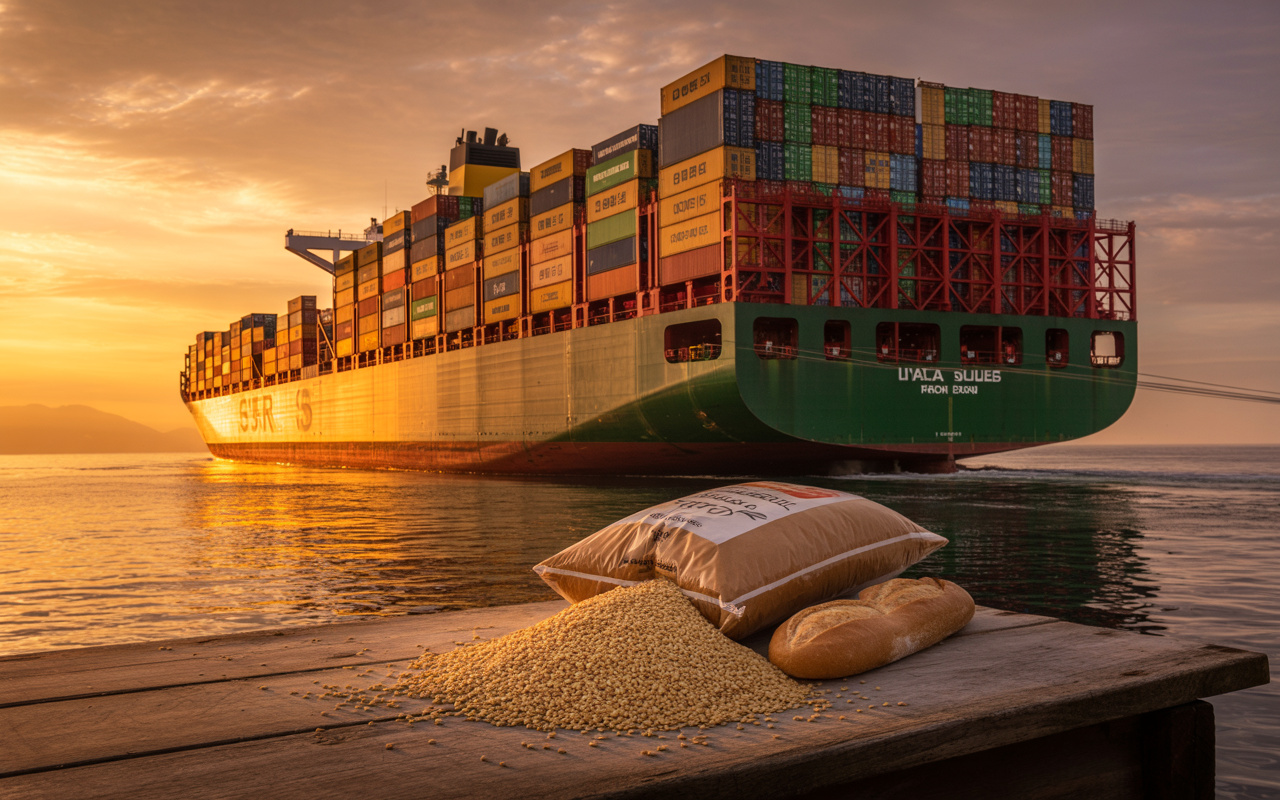 Brasil exporta quase 200 milhões de toneladas de soja e milho para o mundo, mas continua dependente de importações de trigo e arroz para abastecer a mesa da população, segundo dados da Secex