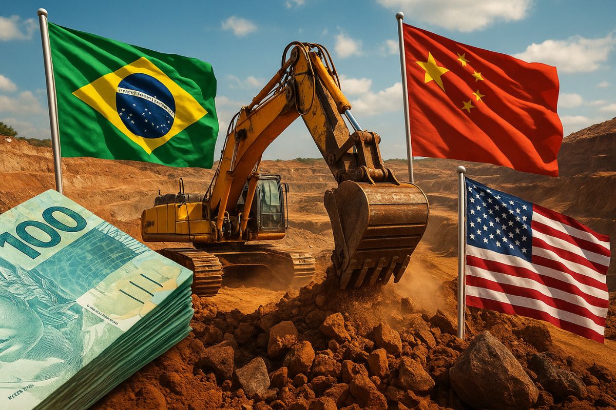 Brasil tem 10% das reservas de minerais críticos, mas produz menos de 0,1%, enquanto China domina a produção em plena transição energética.