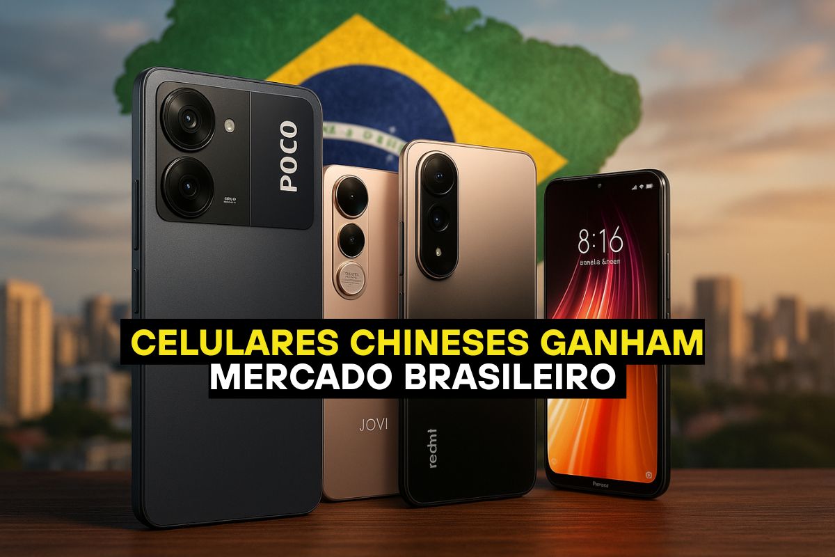 Celulares chineses dominam o Brasil: Xiaomi, JOVI, realme, OPPO e Honor disputam consumidor em busca de preço baixo