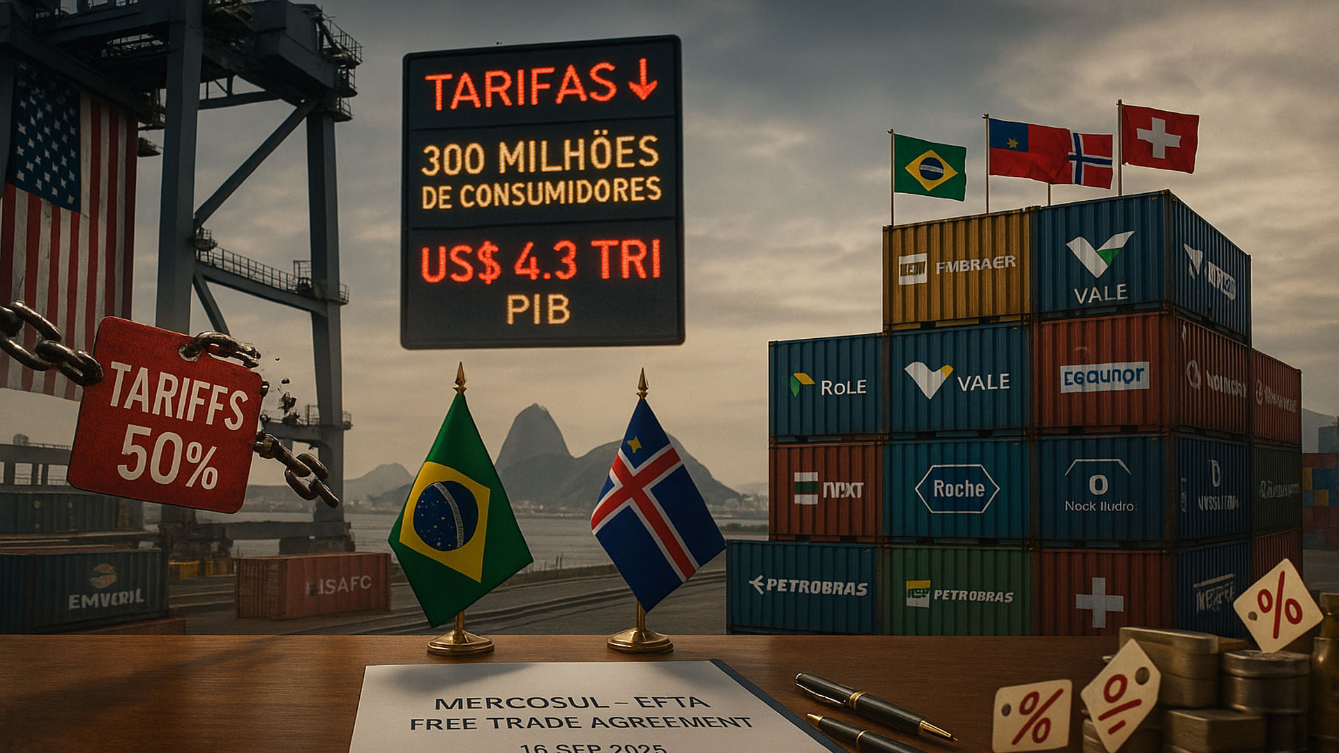 Dependência dos EUA em xeque Mercosul fecha acordo que beneficia empresas brasileiras e abre mercado de 300 milhões, com promessa de tarifas menores e preços mais baixos