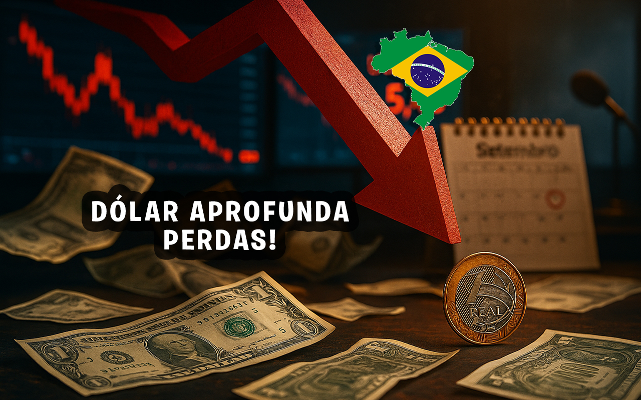 Dólar cai ainda mais no Brasil após divulgação de dados preocupantes sobre empregos nos EUA, real encosta em R$ 5,40 e mercado vê corte do Fed já em setembro