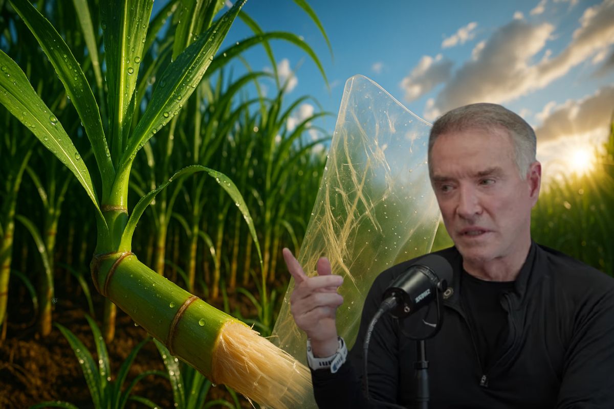 Super cana brasileira produz até 12 vezes mais bagaço por hectare e pode substituir o plástico global com fibras biodegradáveis de alto valor