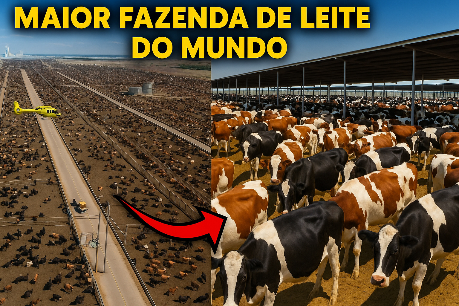 Gigante investe US$ 3,5 bilhões e constrói a maior fazenda de leite do mundo com 272 mil vacas em um único complexo agropecuário