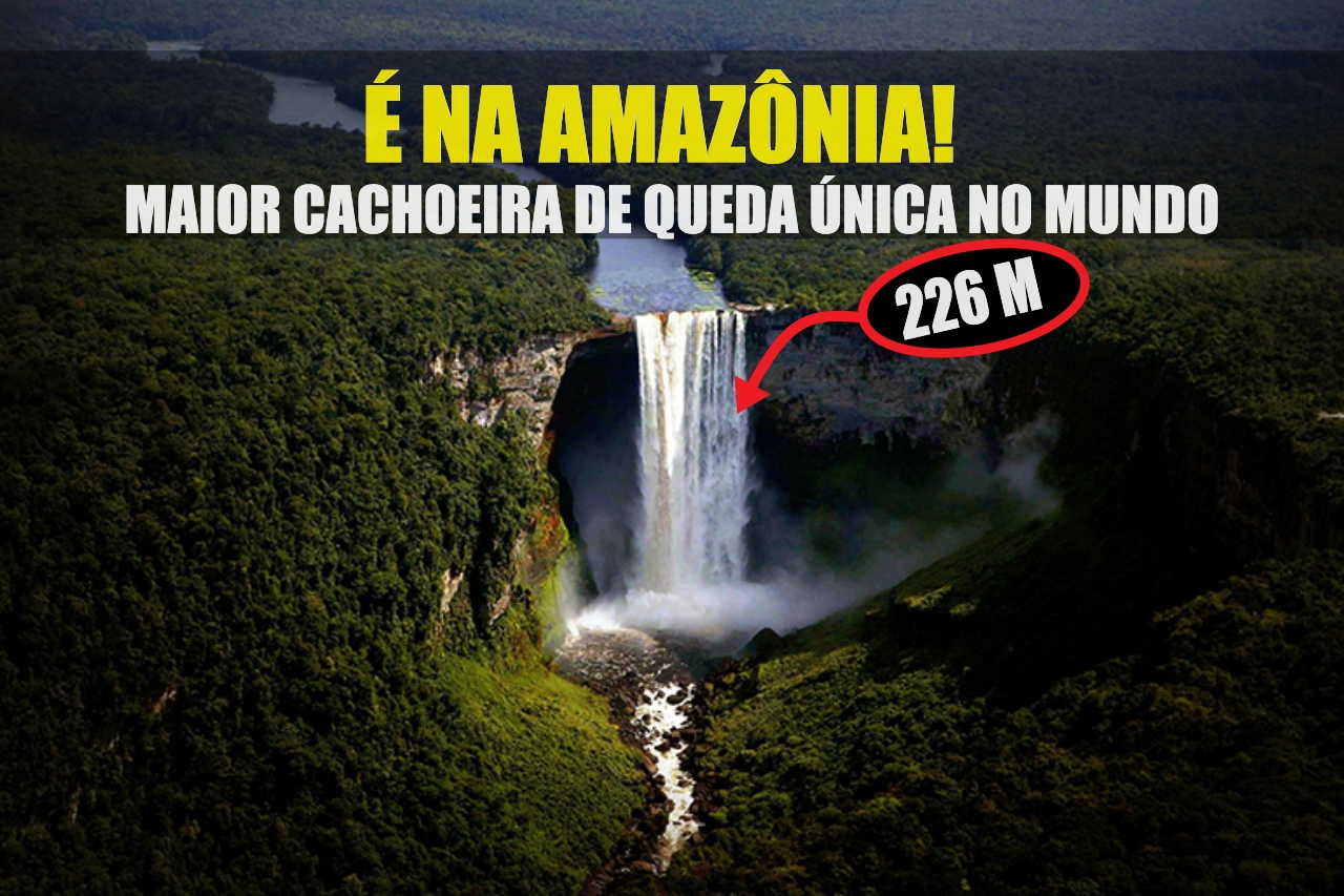 A maior cachoeira de queda única do mundo é na Amazônia: Kaieteur Falls, a joia de 226 metros e força bruta que rivaliza com Iguaçu e Niágara