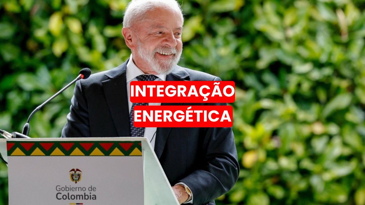 Imagem onde Presidente Lula discursa em evento oficial do governo colombiano