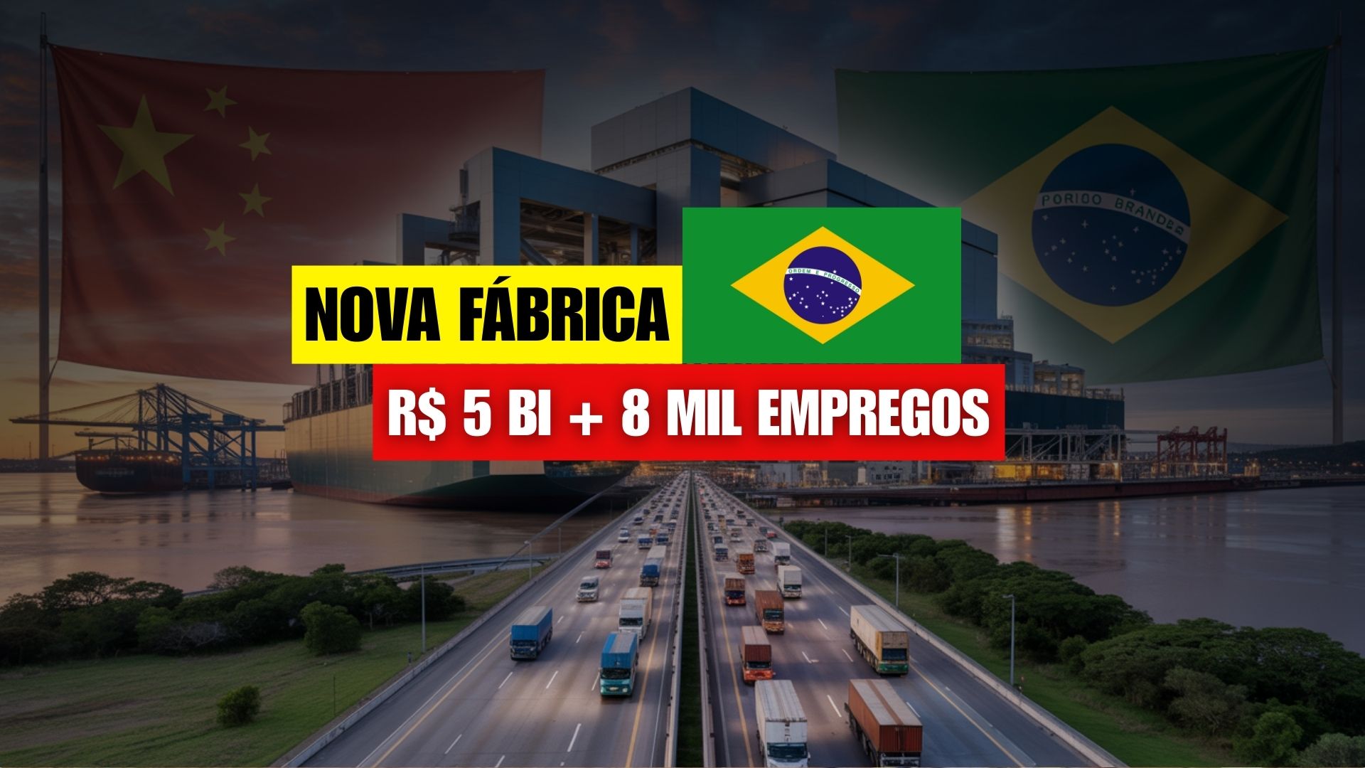 GWM avalia abrir fábrica de R$ 5 bilhões em Rio Grande, RS. Projeto pode gerar 8 mil empregos e depende de melhorias na BR-392.