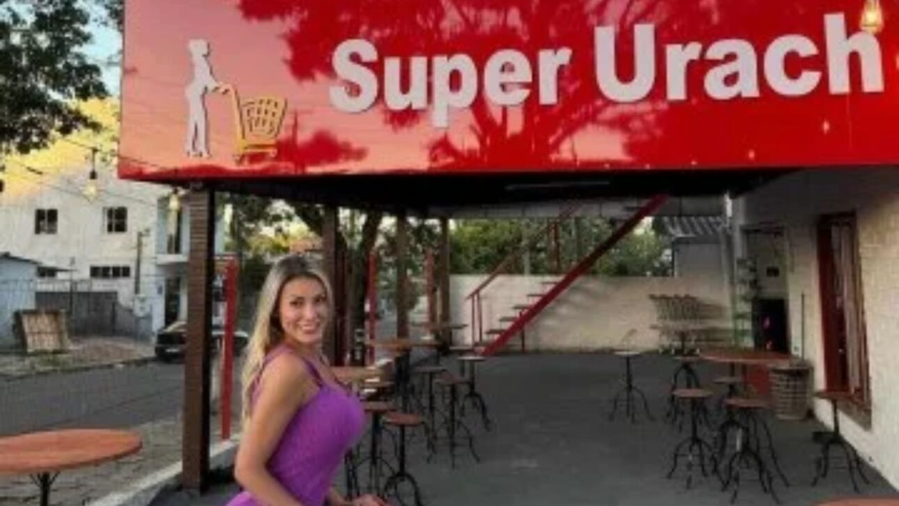 Andressa Urach cierra el Super Urach en RS, anuncia liquidación de stock, venta de equipos y cambio definitivo a São Paulo.