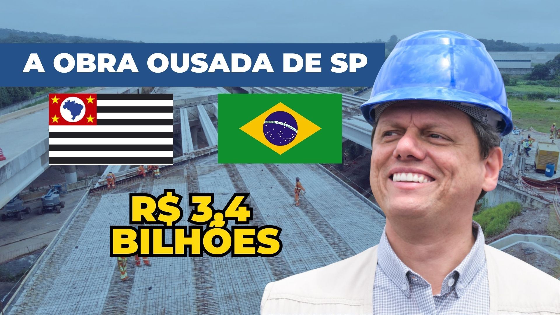 Rodoanel Norte terá 107 viadutos e 7 túneis. Obra de R$ 3,4 bi promete tirar 84 mil veículos da Marginal Tietê até 2026.