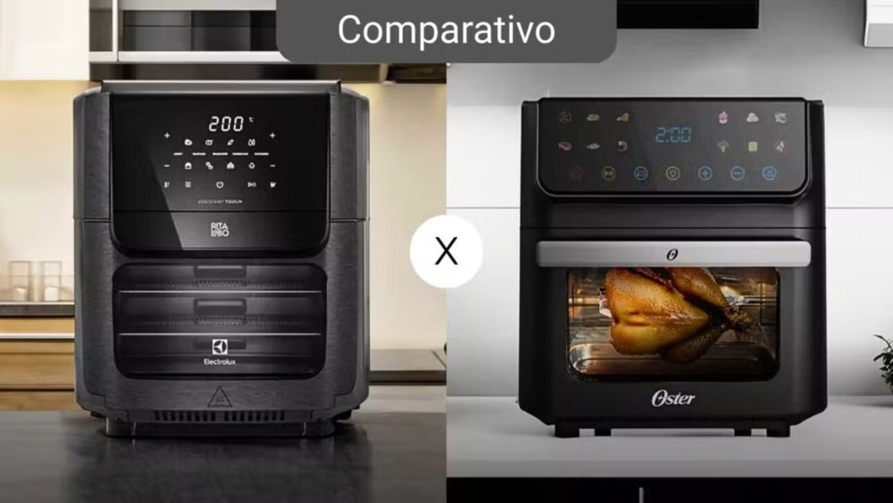 Comparativo entre air fryer Electrolux y Oster destaca diseño, innovación, precios, eficiencia energética y posventa para ayudar en la elección.