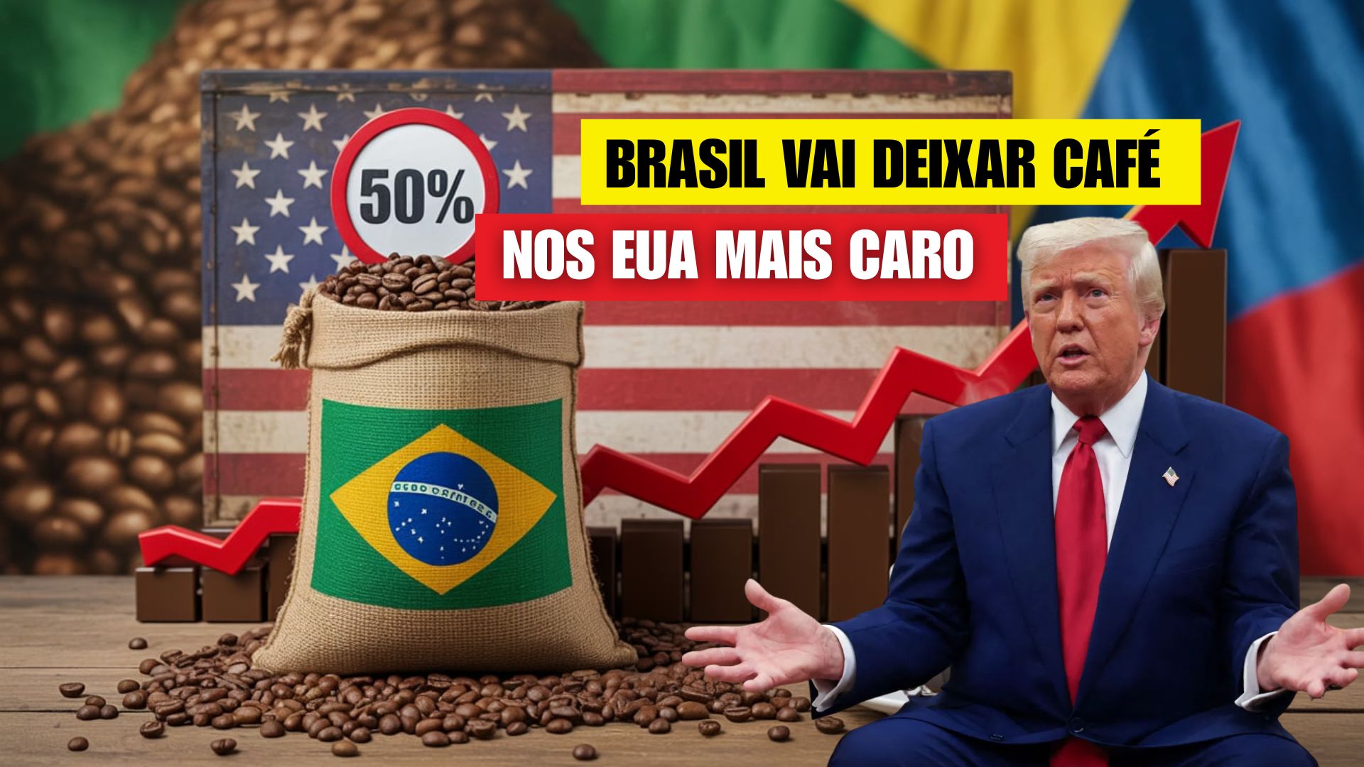 EUA mantêm tarifa de 50% sobre café brasileiro. Exportações caem, Alemanha assume liderança e preços podem atingir recorde histórico.