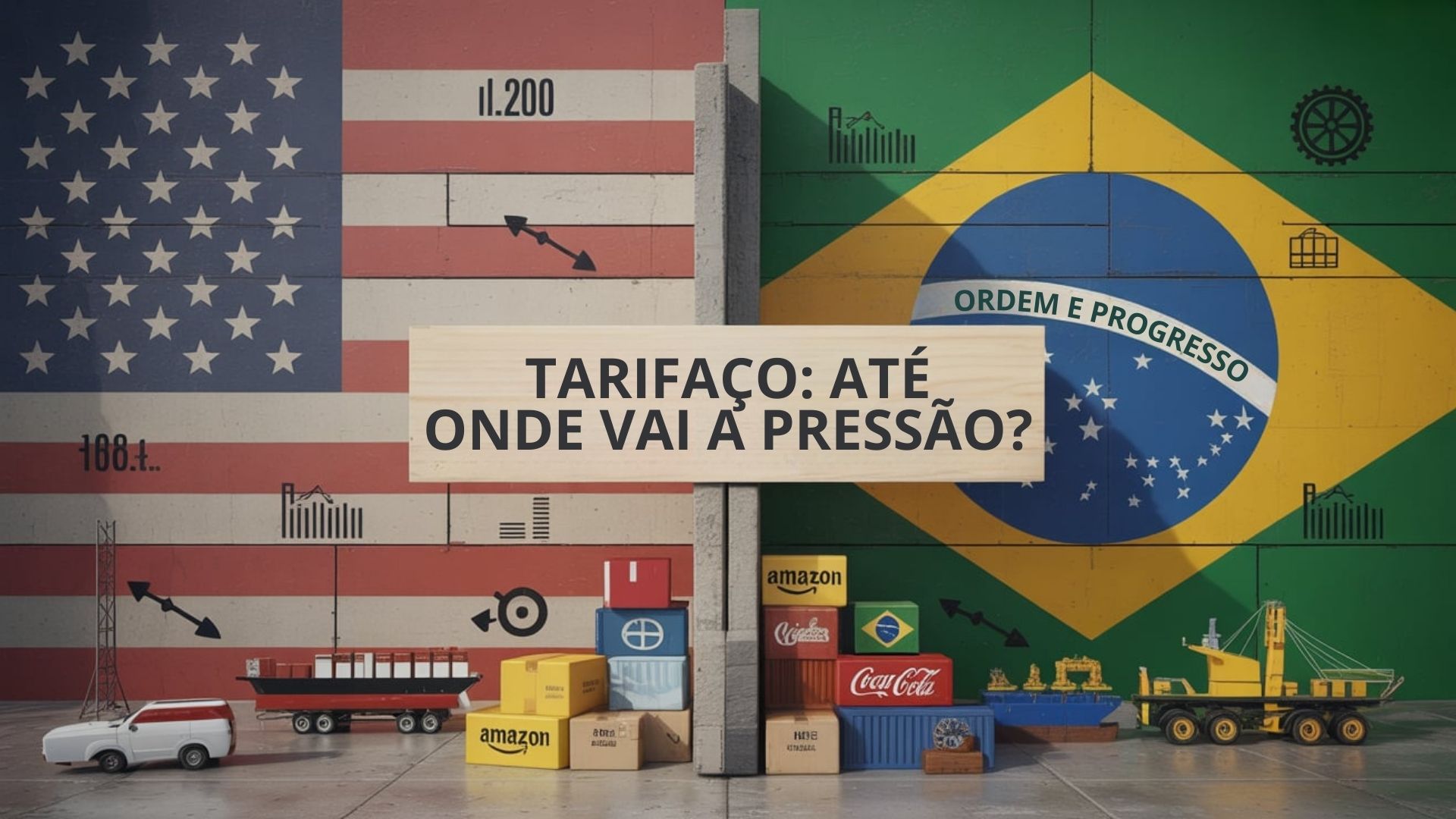 EUA aplicam tarifaço de 50% a produtos do Brasil. Amazon, Coca-Cola e GM se unem ao governo brasileiro para buscar exceções setoriais.