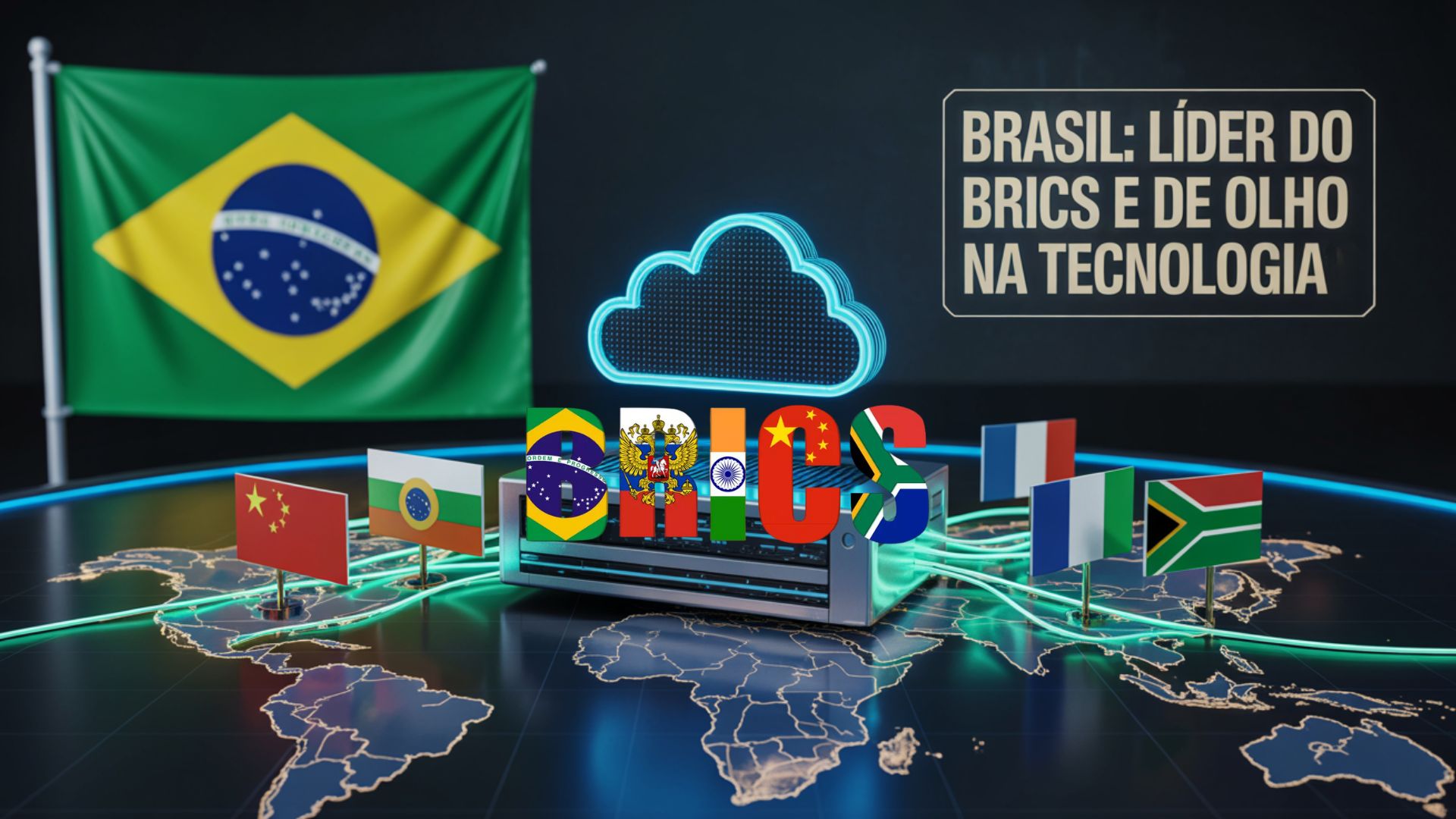 Brasil lidera plano dos BRICS com nuvem própria de IA, supercomputador de R$ 1,8 bi e cabo submarino para reforçar soberania digital.