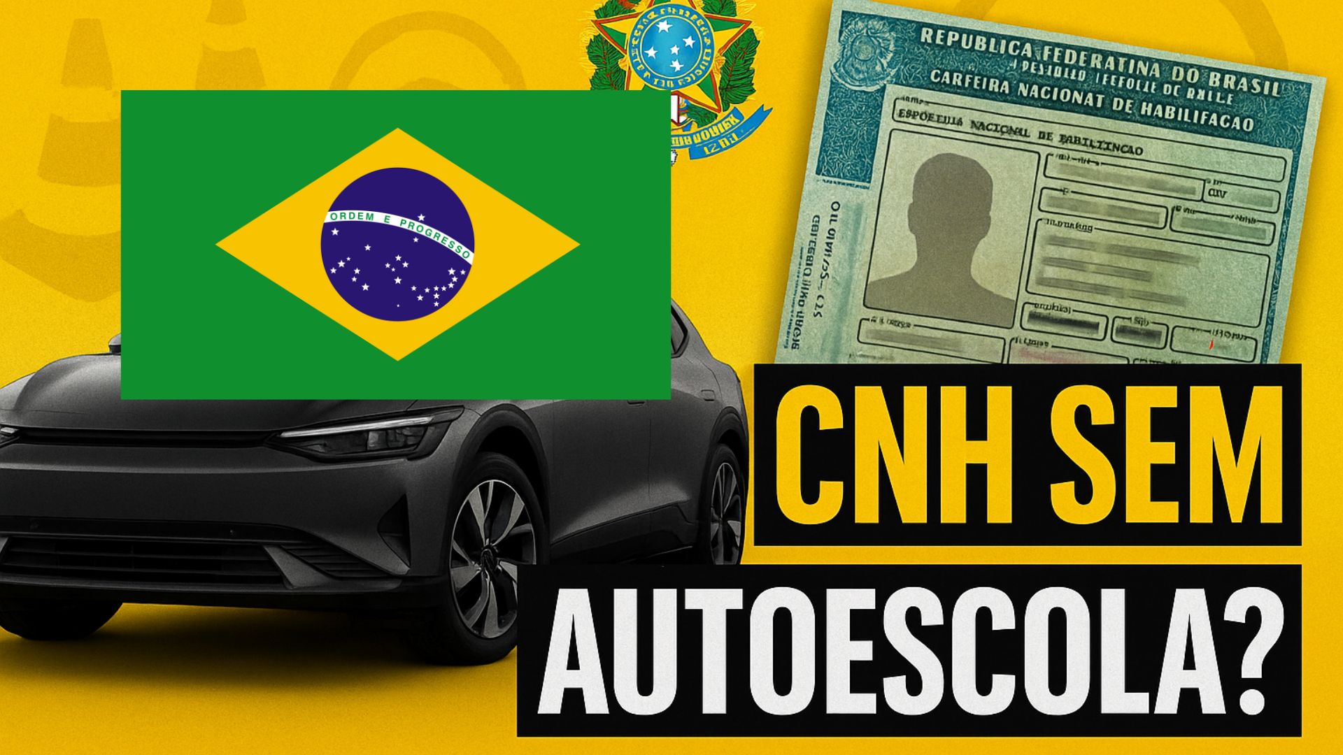 Governo avalia CNH sem autoescola, com curso gratuito da Senatran, aulas práticas sob demanda e exame em carro automático.
