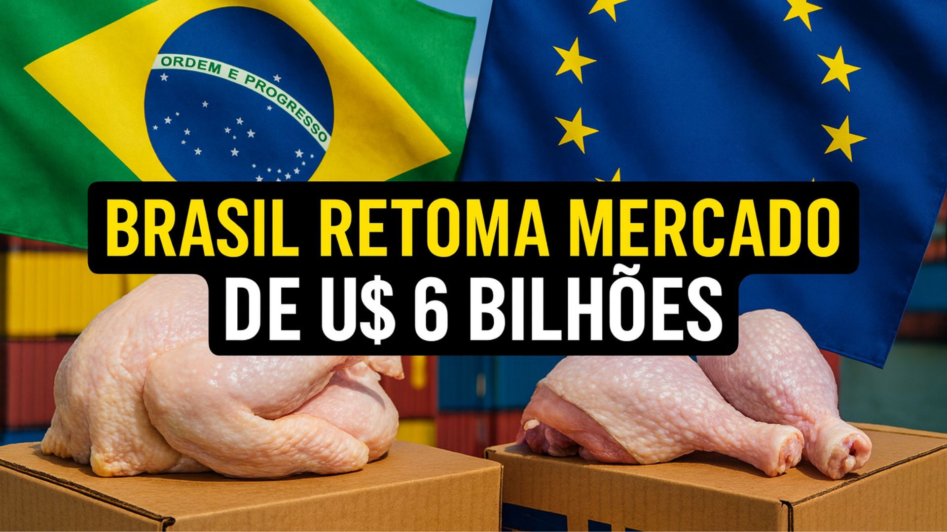 União Europeia reabre mercado para carne de frango e peru do Brasil após embargo por influenza aviária, liberando bilhões em exportações.
