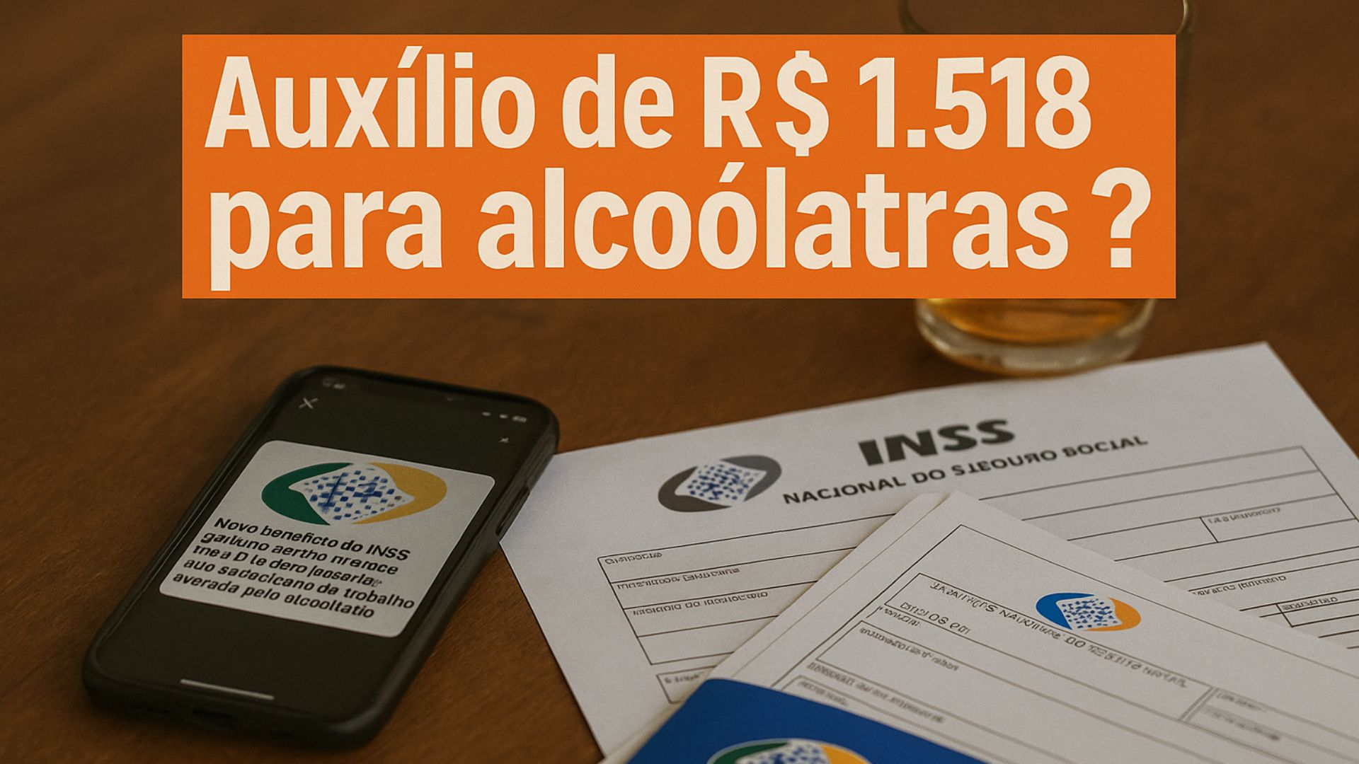 Governo não criou novo auxílio de R$ 1.518 para alcoólatras. Entenda quais benefícios existem e como funcionam os critérios oficiais.