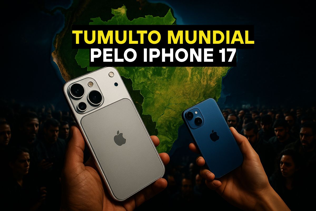 O lançamento do iPhone 17 da Apple gerou filas na China, tumultos na Índia e preços altos no Brasil, confirmando o impacto global do novo celular.