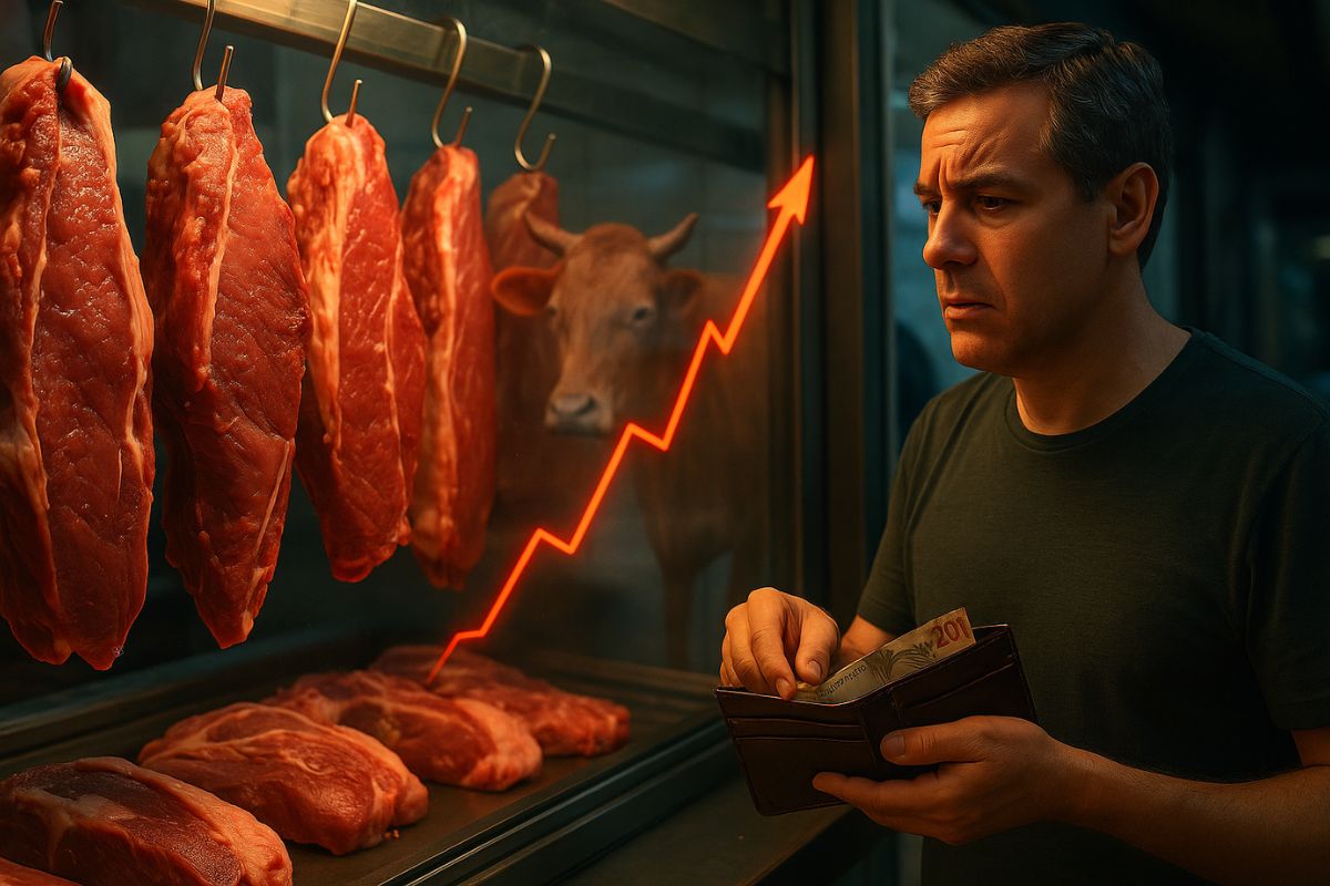 A carne bovina acumula mais de 22% de inflação em 12 meses no Brasil, segundo dados do IBGE, e continuará cara até 2027, pressionada pelas fortes exportações e pela menor oferta de bois para abate.
