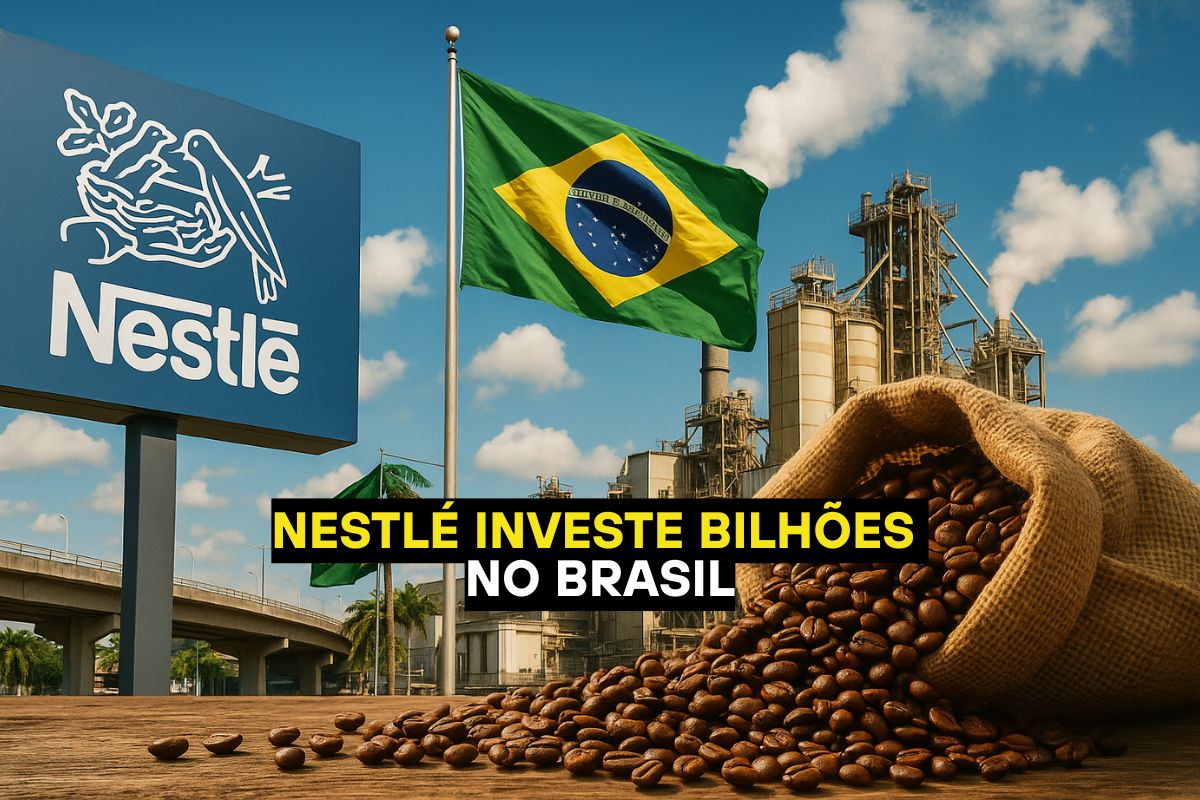Nestlé anuncia investimento de R$ 7 bi no Brasil até 2028 com foco no café, modernização de fábricas e projetos de sustentabilidade no agronegócio.