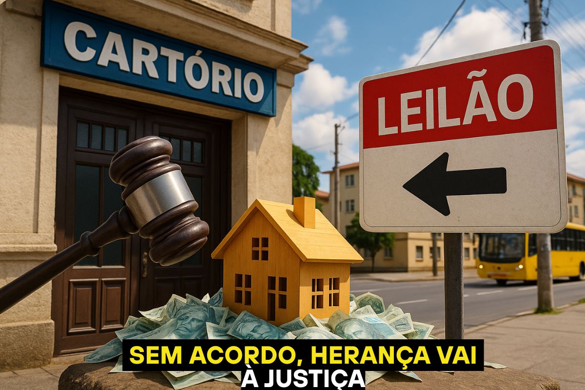 Sem acordo entre herdeiros, o inventário vira judicial: dívidas podem levar imóveis a leilão e a via extrajudicial deixa de ser possível.