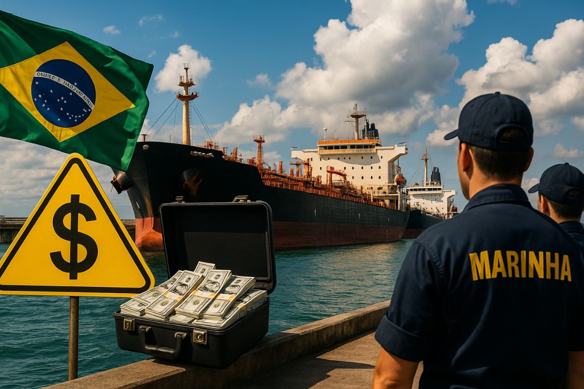 Receita Federal e Marinha apreendem navios com 91 milhões de litros de diesel em operação contra fraude bilionária no comércio de combustíveis.