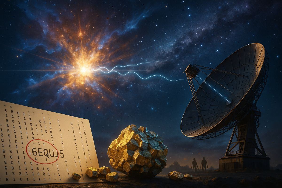 Pesquisas recentes mostram que o famoso sinal “Wow!”, registrado em 1977 e por décadas associado a alienígenas, foi na verdade uma poderosa explosão cósmica amplificada por uma nuvem de hidrogênio neutro.