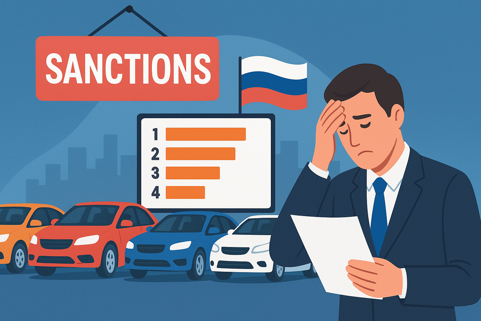 Sanções Rússia carros 2025: ranking expõe falhas e avanço chinês