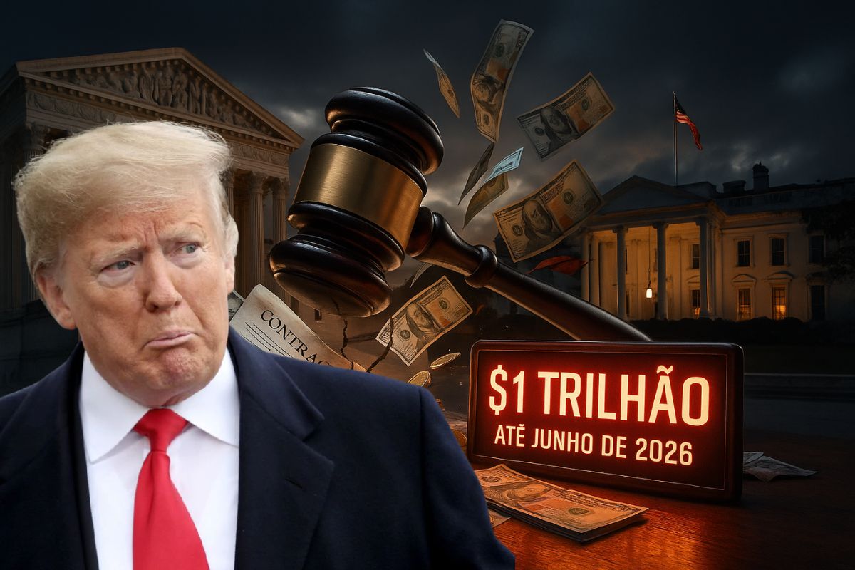 Suprema Corte pode anular tarifaço de Trump; Casa Branca calcula devolver US$ 200 bilhões agora e até US$ 750 bilhões–1 trilhão em junho de 2026