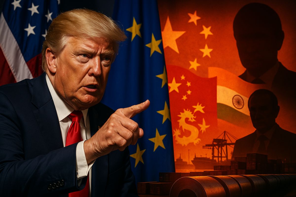 Trump exige que UE imponha tarifas de 100% contra China e Índia