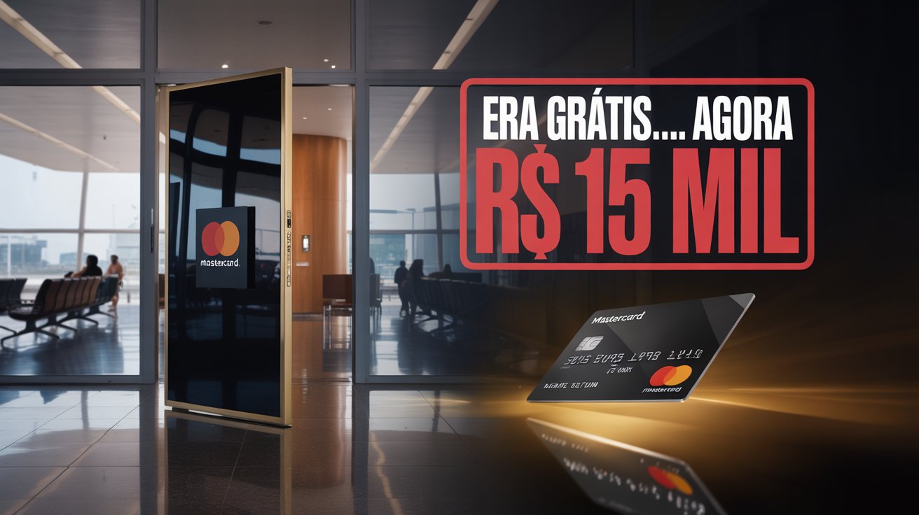 Acesso grátis às salas VIP do Mastercard em Guarulhos agora exige gasto mínimo de R$ 15 mil em três faturas do cartão.