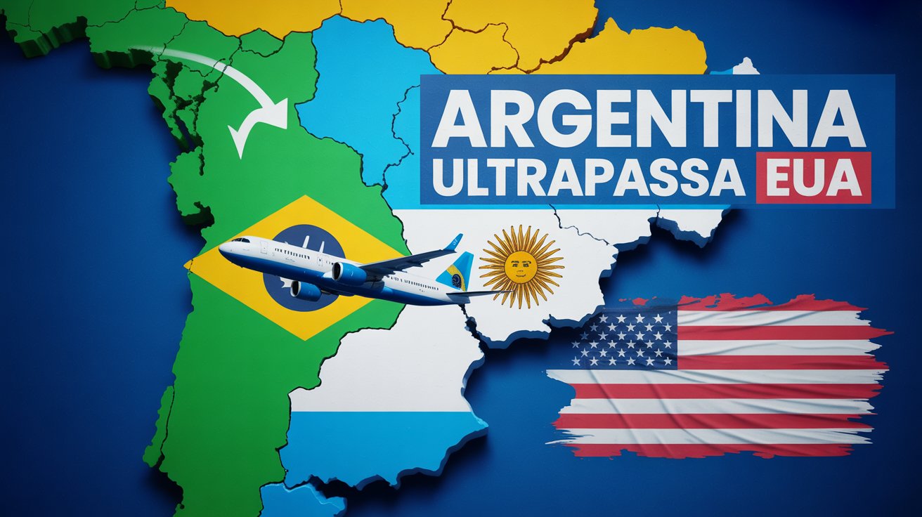 Argentina ultrapassa EUA e se torna o destino internacional favorito dos brasileiros em 2025, com 1,42 milhão de turistas de avião.